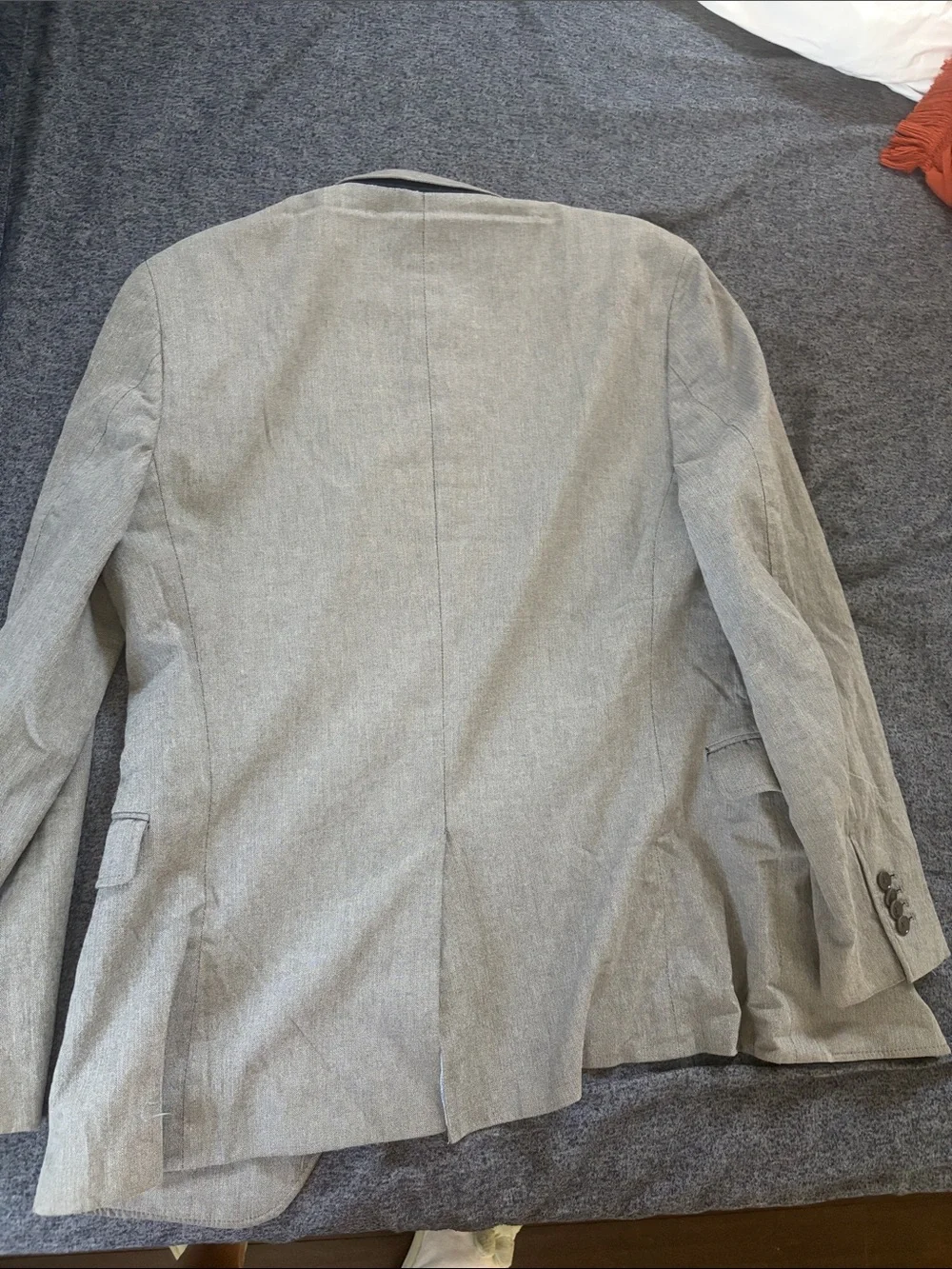 Banana Republic Men's Light Gray Sport Coat with Blue Lining